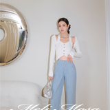 MeliMosa 针织上衣 白