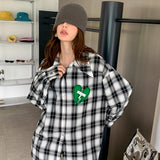 MacyMccoy 黑白格爱心衬衫