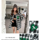 MacyMccoy 黑白格爱心衬衫