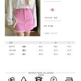 CLOUDSEASON 粉红logo牛仔半裙