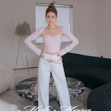 MeliMosa 格纹抹胸上衣