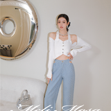 MeliMosa 针织上衣 白