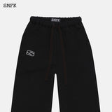 SMFK SS2303 荒野流浪阔腿运动裤 黑