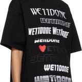 WE11DONE Black Love T-Shirt