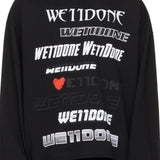 WE11DONE Black Printed Hoodie