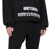 WE11DONE Black Printed Hoodie