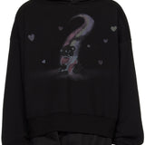 WE11DONE Black Teddy Bear Hoodie Black